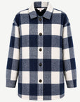 Blue Indigo Long Length Check Shirt Jacket Corfu Jeans
