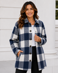 Blue Indigo Long Length Check Shirt Jacket Corfu Jeans