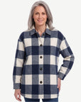 Blue Indigo Long Length Check Shirt Jacket Corfu Jeans