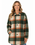 Forest Spice Long Length Check Shirt Jacket Corfu Jeans