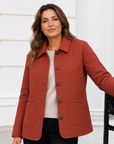 Burnt Maple Quilted Knit Jacket Corfu Jeans