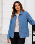 Marine Wash Quilted Denim Knit Jacket Corfu Jeans