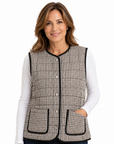 Black Brown Reversible Quilted Vest Corfu Jeans
