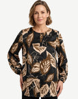 Gilded Petal Printed Soft Dressing Blouse Corfu Jeans