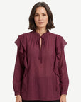 Bordeaux Long Sleeve Blouse Corfu Jeans