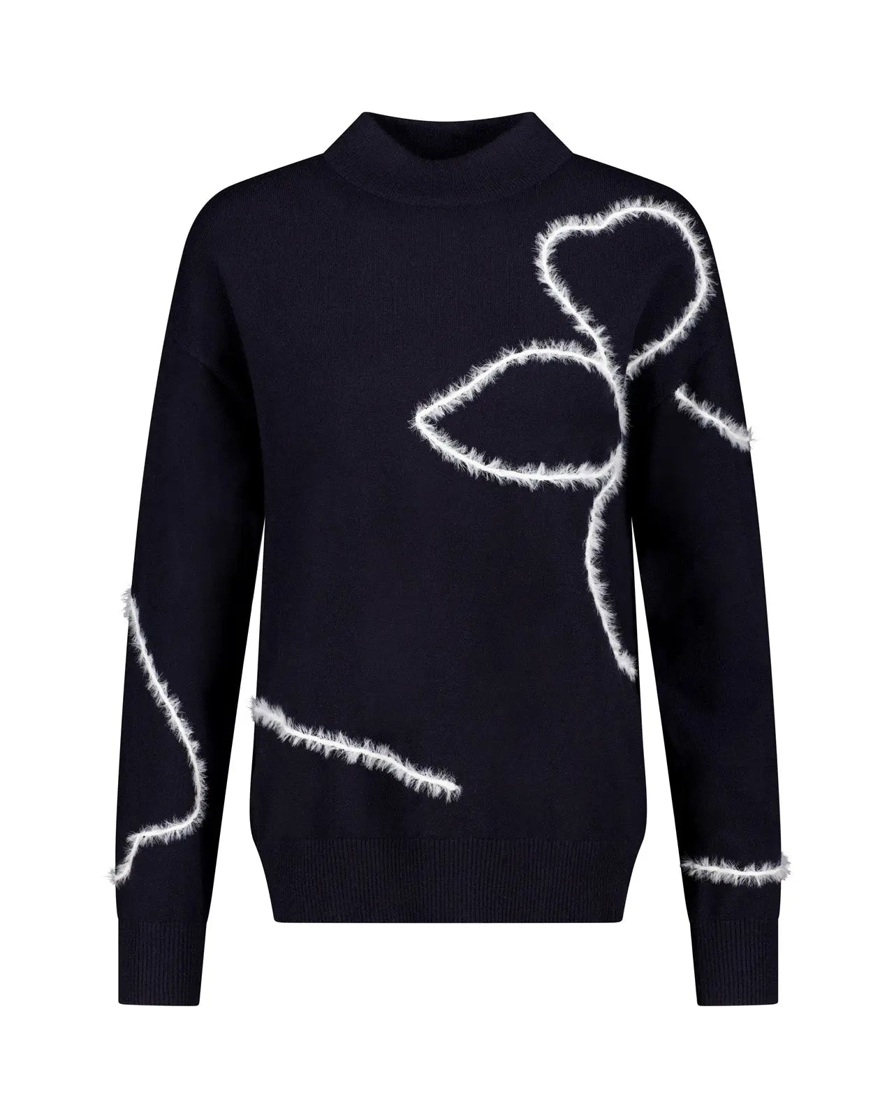 Abstract Navy Floral Knit W2249202 Corfu Jeans