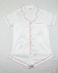 Anastasia - White 2 Piece Pyjama Short Sleeve Corfu Jeans
