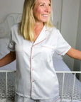 Anastasia - White 2 Piece Pyjama Short Sleeve Corfu Jeans