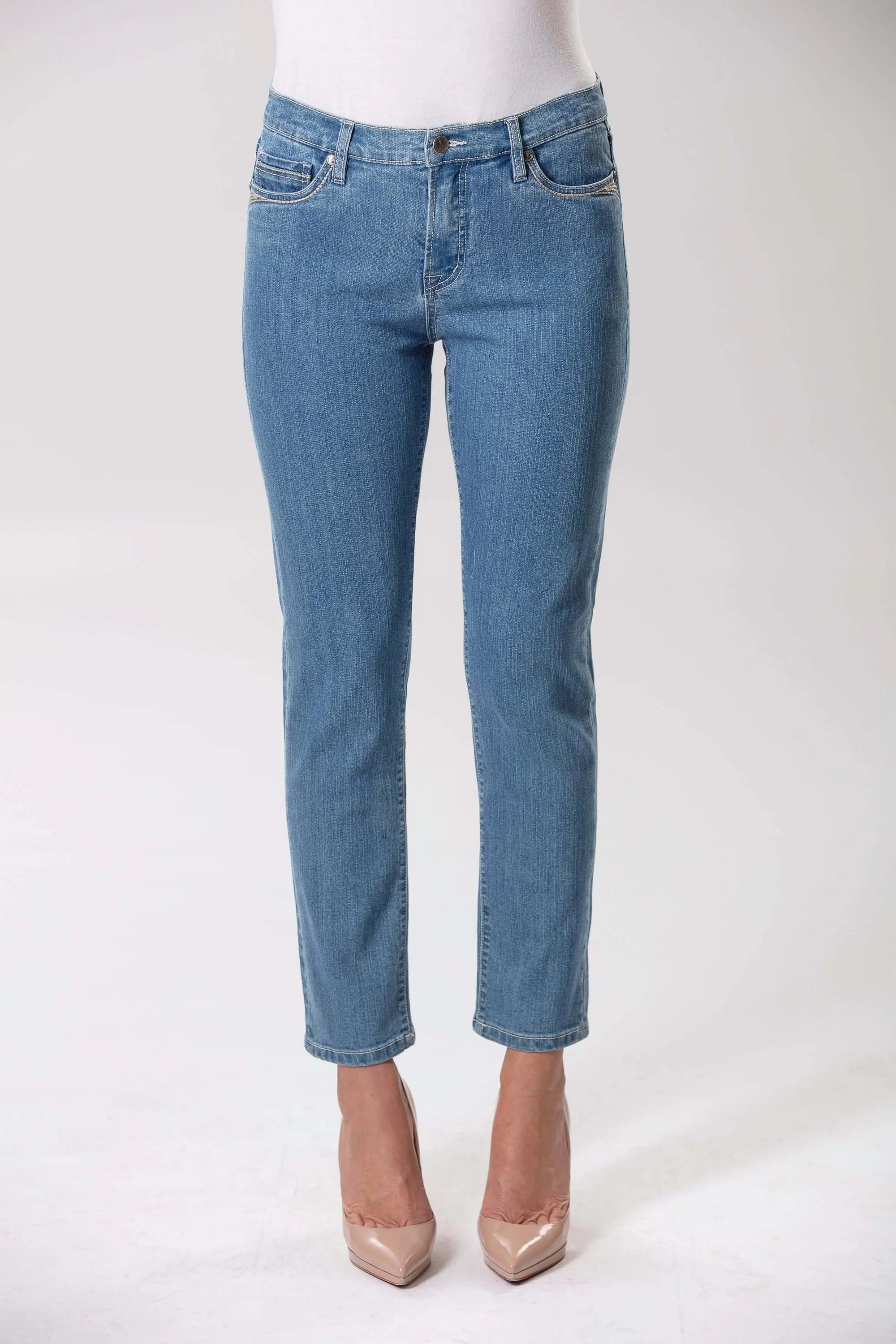 Audrey Lagoon Wash Stretch Denim Jeans Corfu Easy Living
