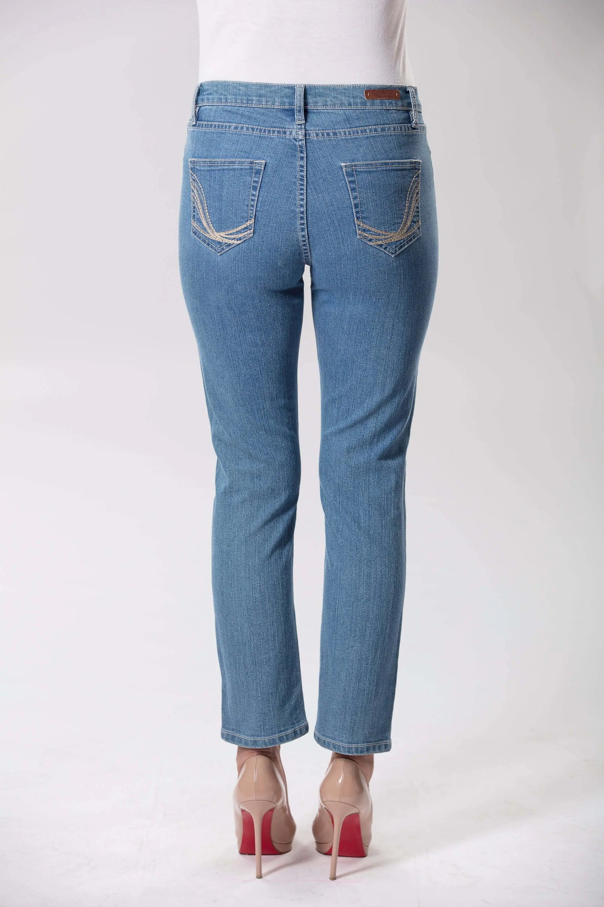Audrey Lagoon Wash Stretch Denim Jeans Corfu Easy Living