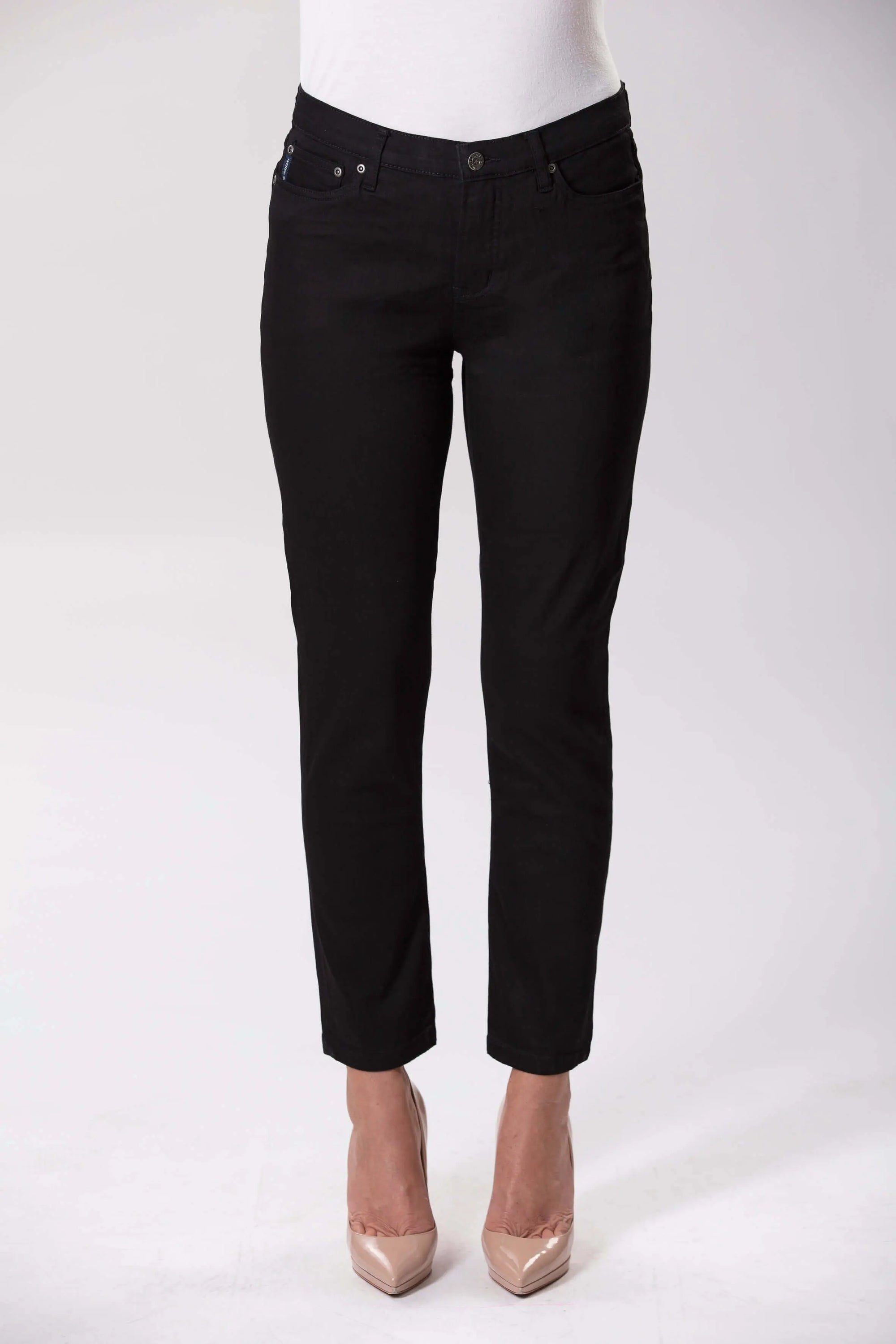 Audrey Stretch Black Denim Jeans Corfu Easy Living