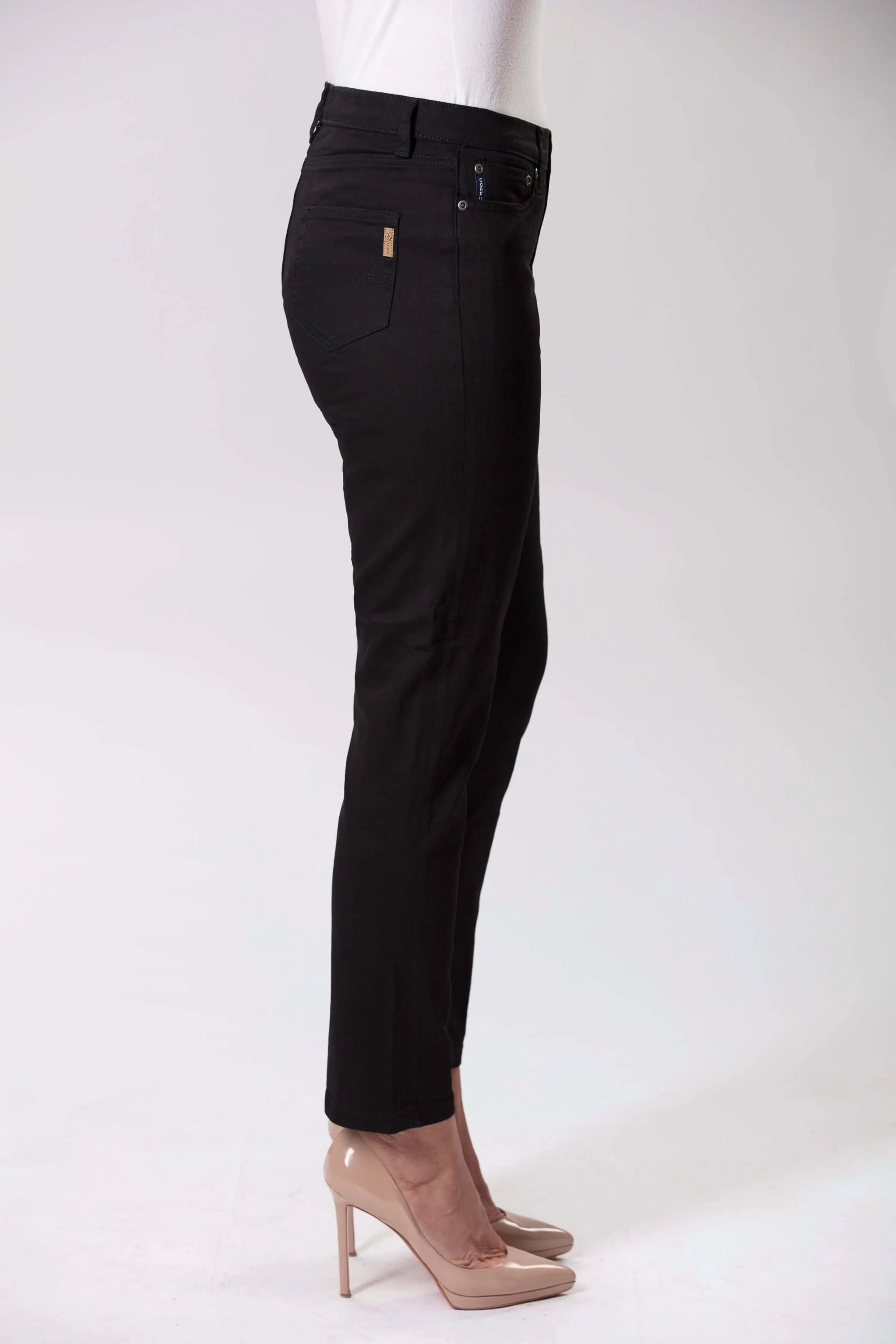 Audrey Stretch Black Denim Jeans Corfu Easy Living