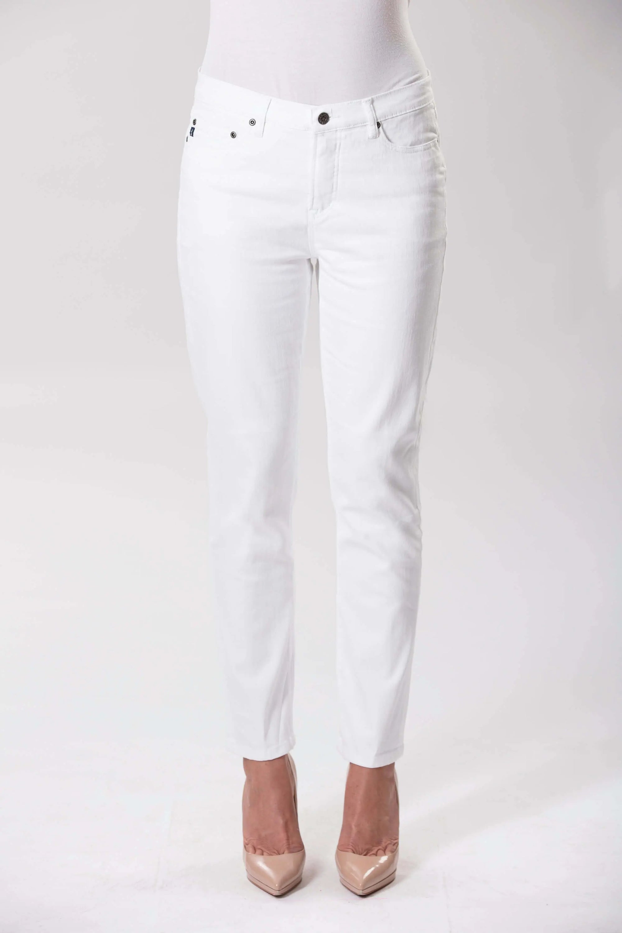 Audrey White Stretch Denim Jeans Corfu Easy Living