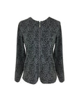 Black Cheetah Print Zip Jacket Corfu Jeans