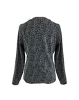 Black Cheetah Print Zip Jacket Corfu Jeans