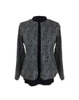 Black Cheetah Print Zip Jacket Corfu Jeans