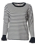 Black Cream Striped Top Corfu Jeans
