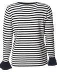 Black Cream Striped Top Corfu Jeans