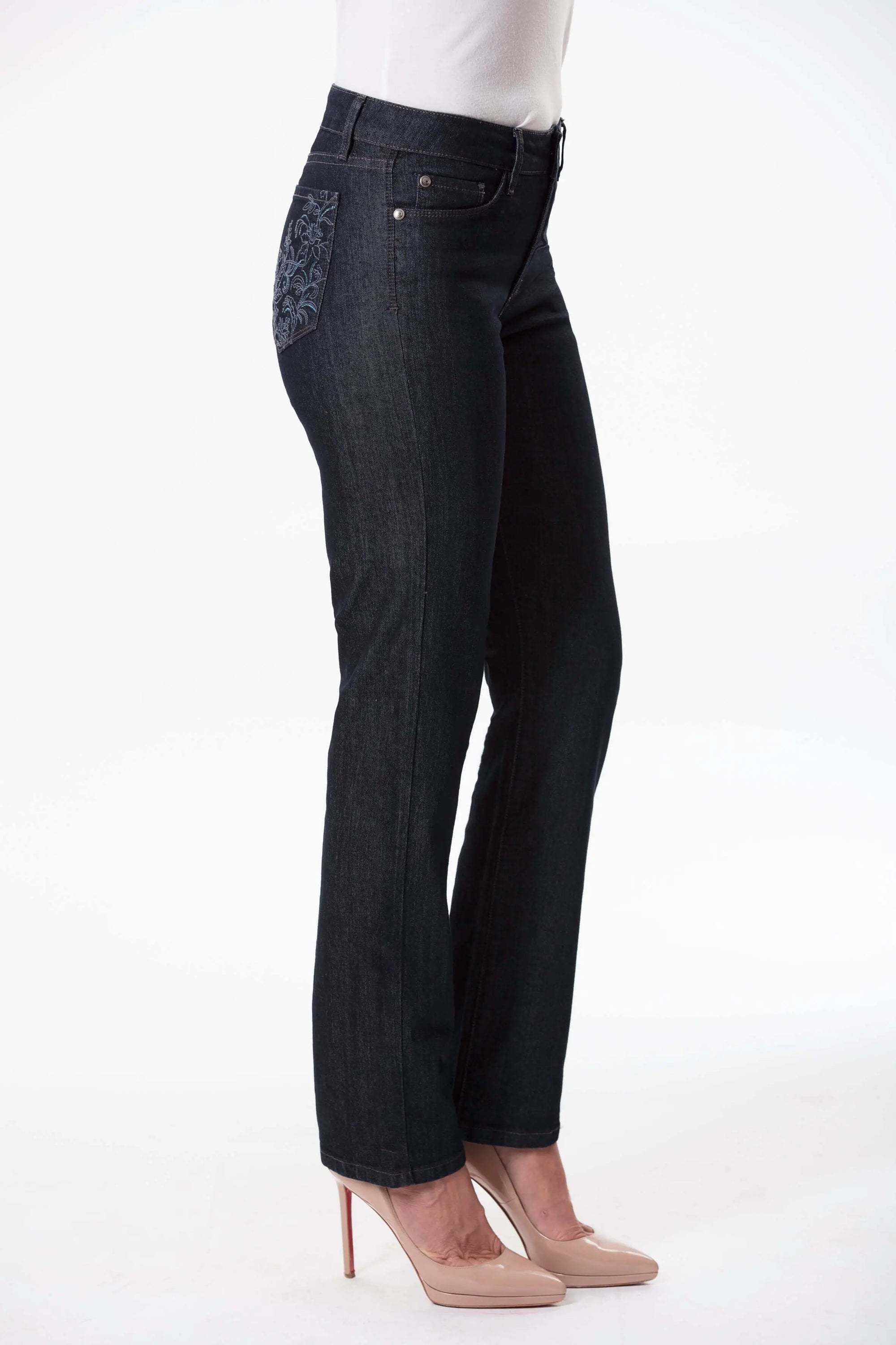Dark Horizon Stretch Straight Leg Denim Jeans Corfu Easy Living