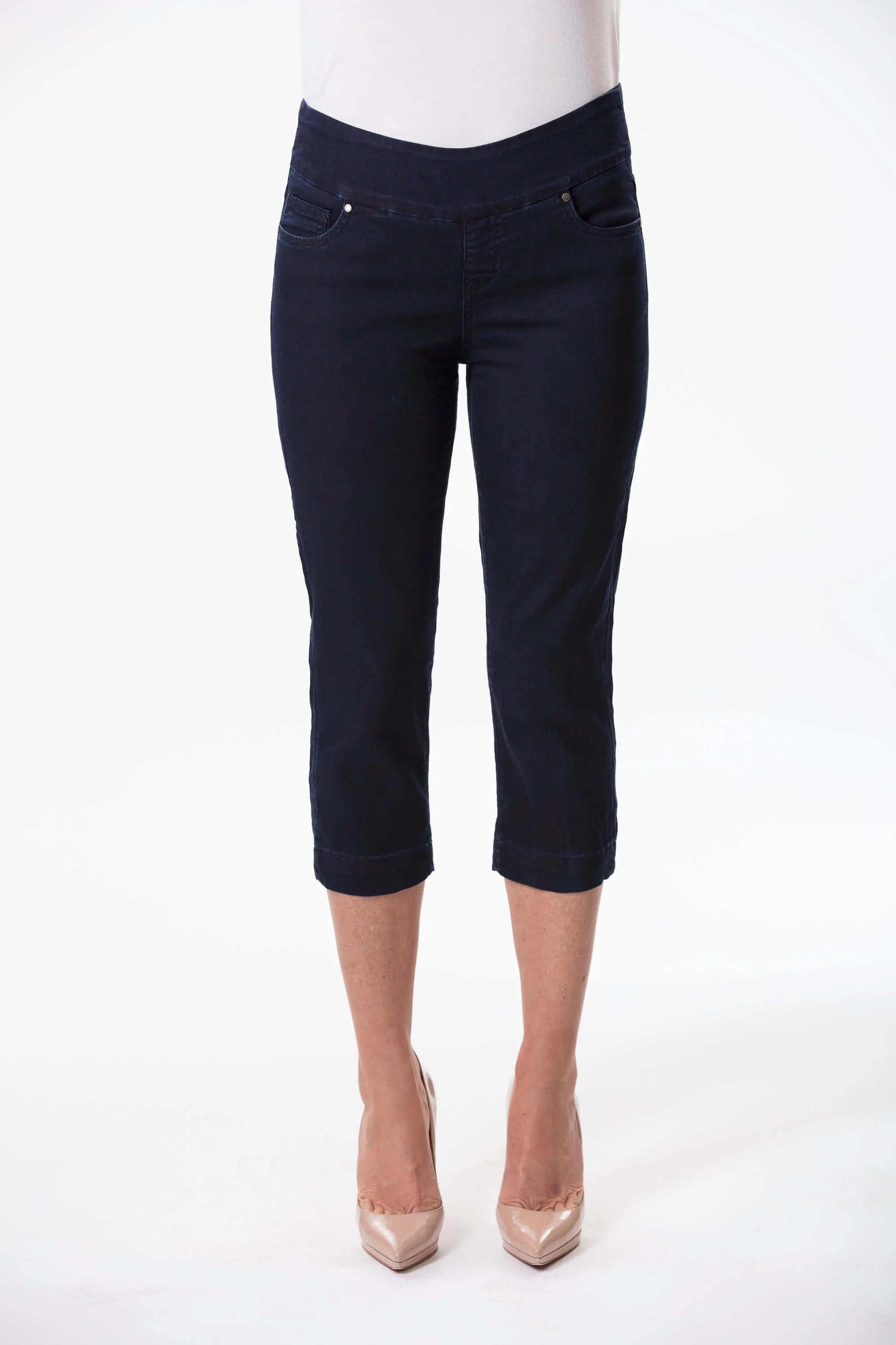 Delta Blue Wash Super Stretch Crop Denim Jeans Corfu Easy Living