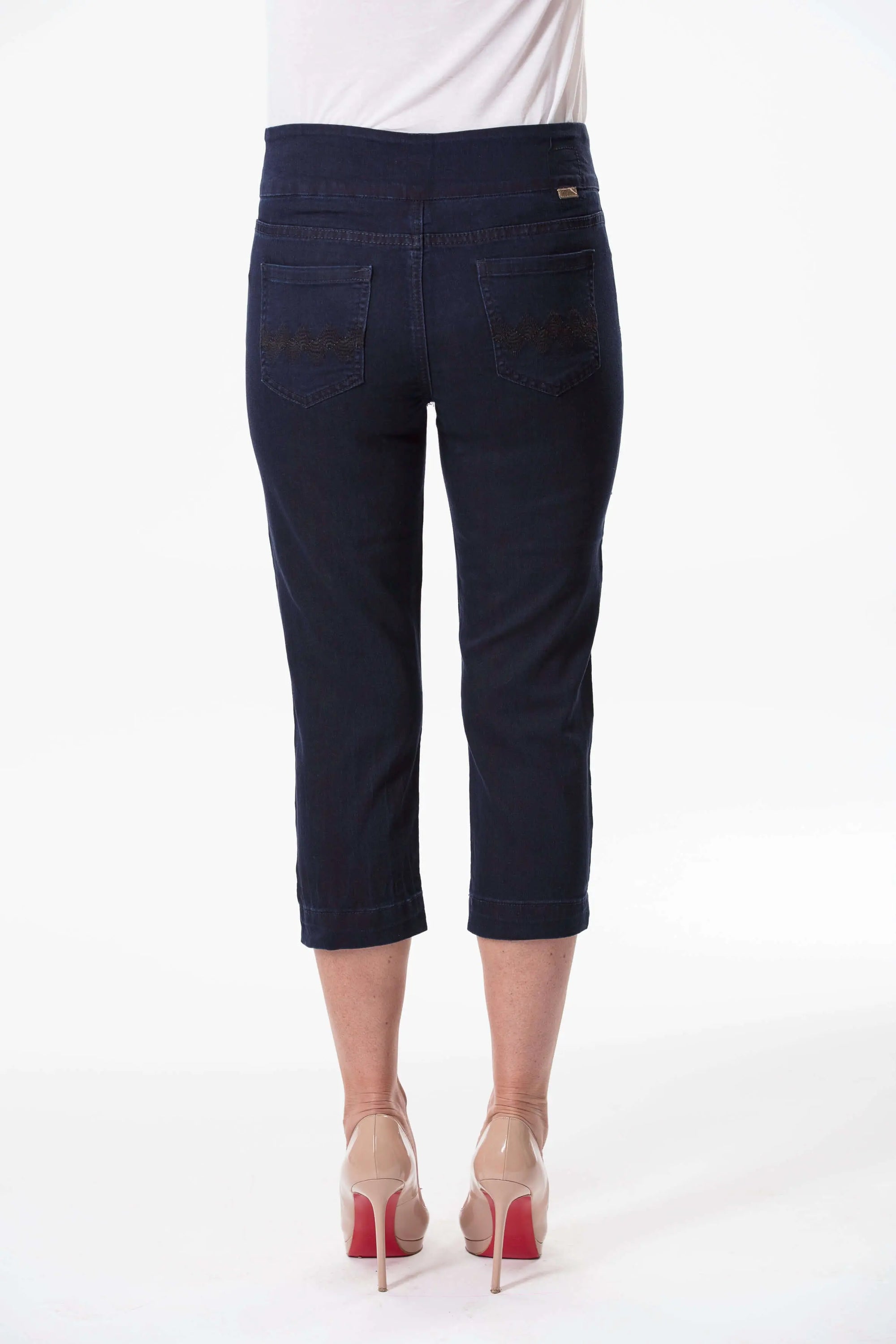 Delta Blue Wash Super Stretch Crop Denim Jeans Corfu Easy Living