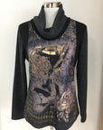 Gold Foil Cowl Neck Top Corfu Jeans