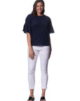 Indigo Crinkle Peplum Top Corfu Easy Living