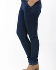 Indigo Night Elasticated Drawstring Stretch Denim Jeans Corfu Jeans