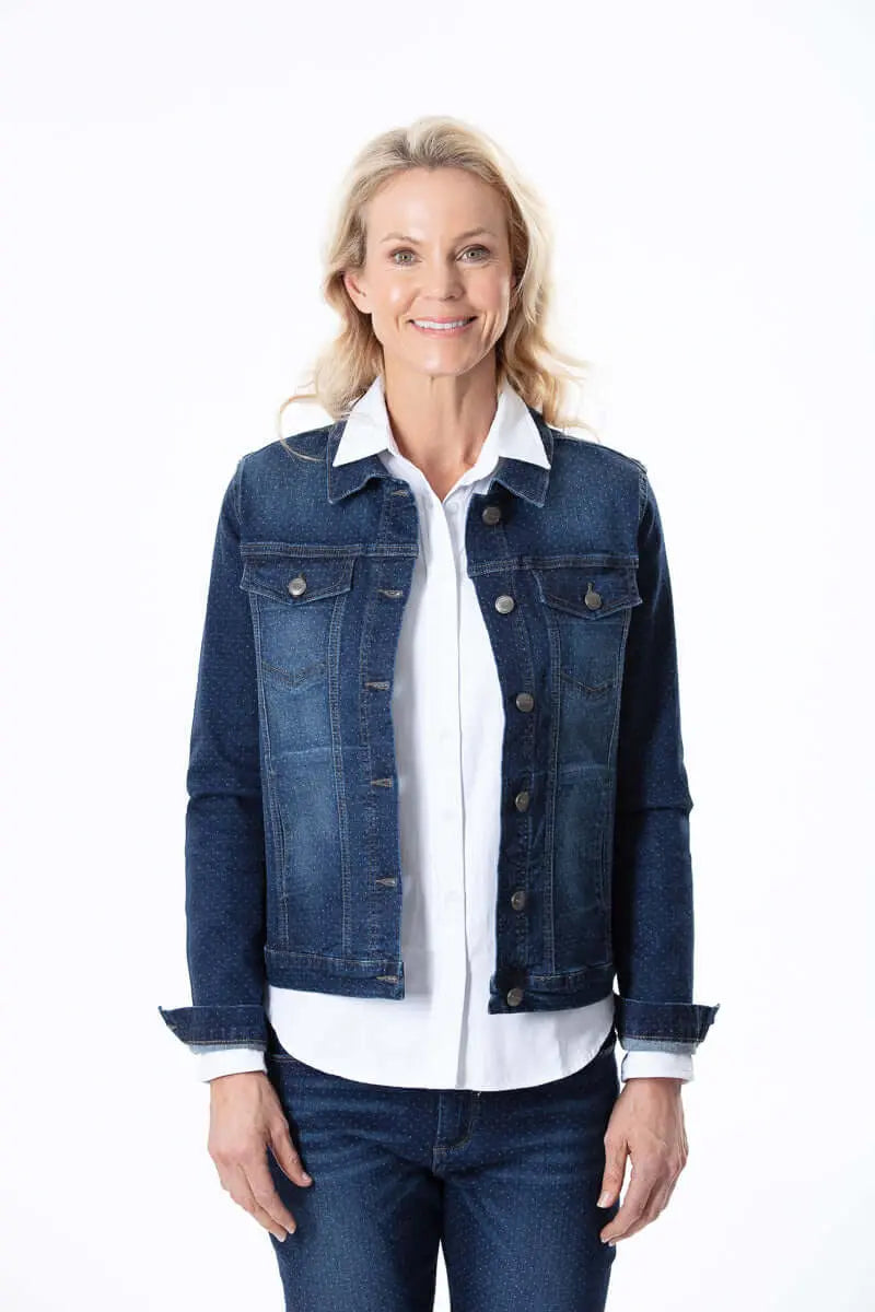 W04B7639 Indigo Spot Womens Denim Jacket