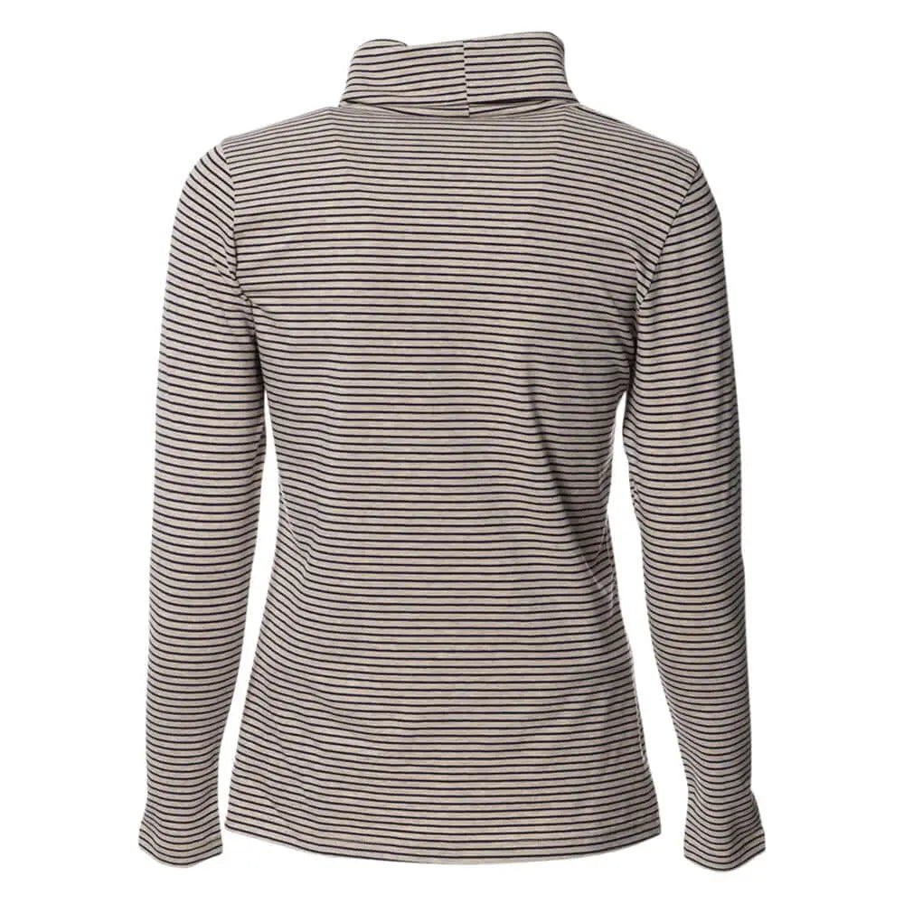 Ink Cotton Year Dyed Stripe 150G Turtleneck W2048237 Corfu Jeans
