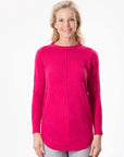Raspberry Long Sleeve Knit Top Corfu Easy Living