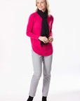 Raspberry Long Sleeve Knit Top Corfu Easy Living