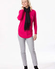 Raspberry Long Sleeve Knit Top Corfu Easy Living