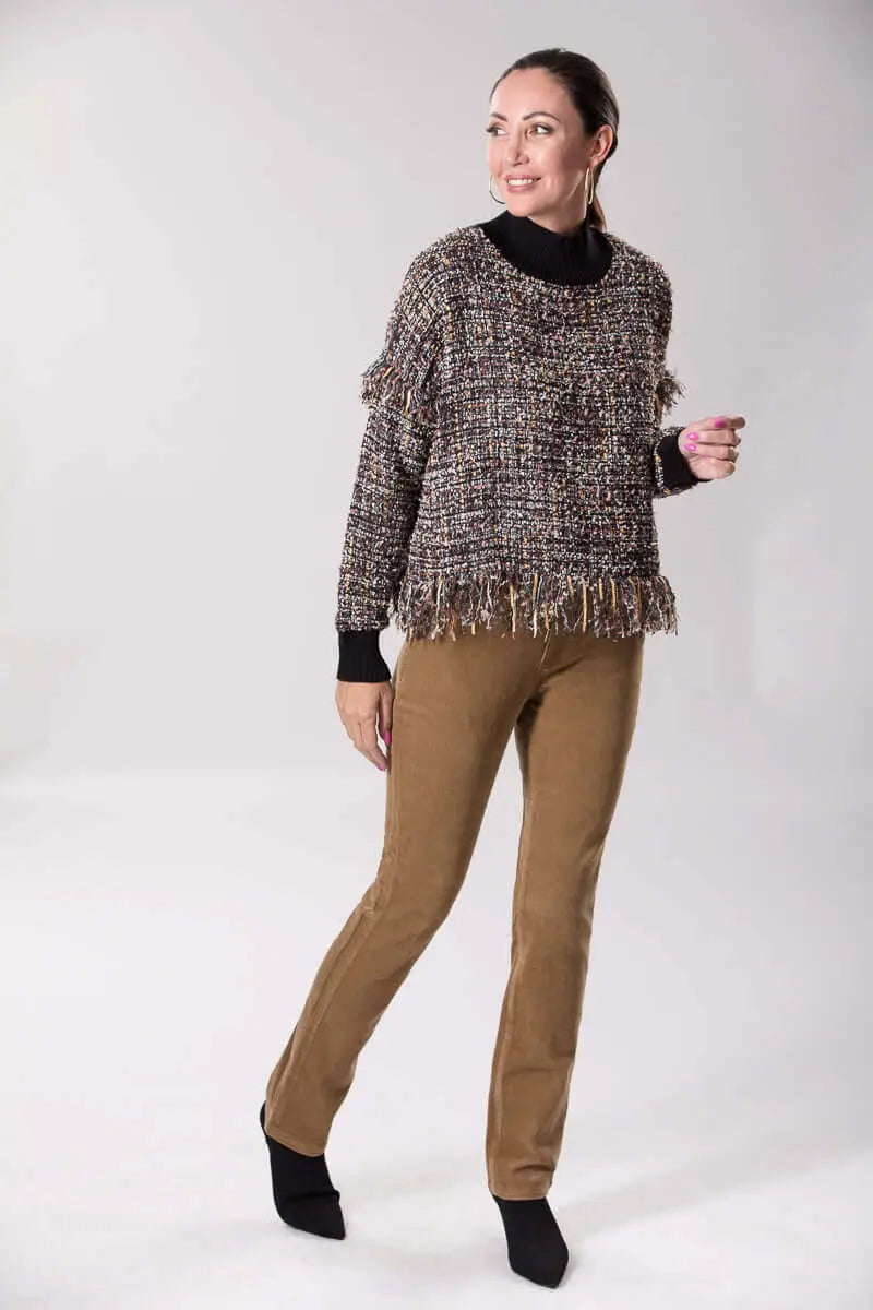 Sable Bouclea Knit Long Sleeve Top Corfu Jeans