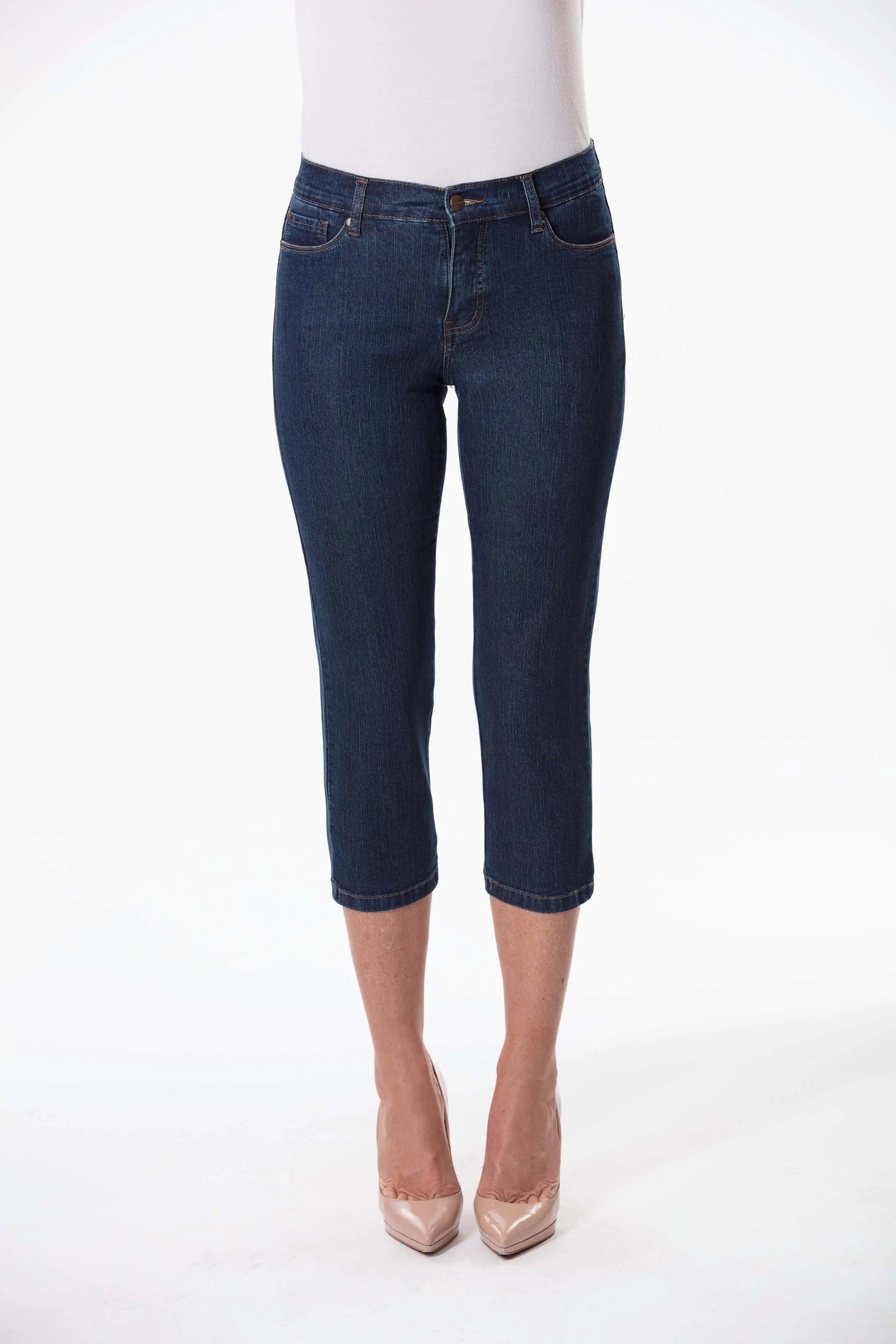 Vintage Alina Crop Denim Pants Corfu Easy Living