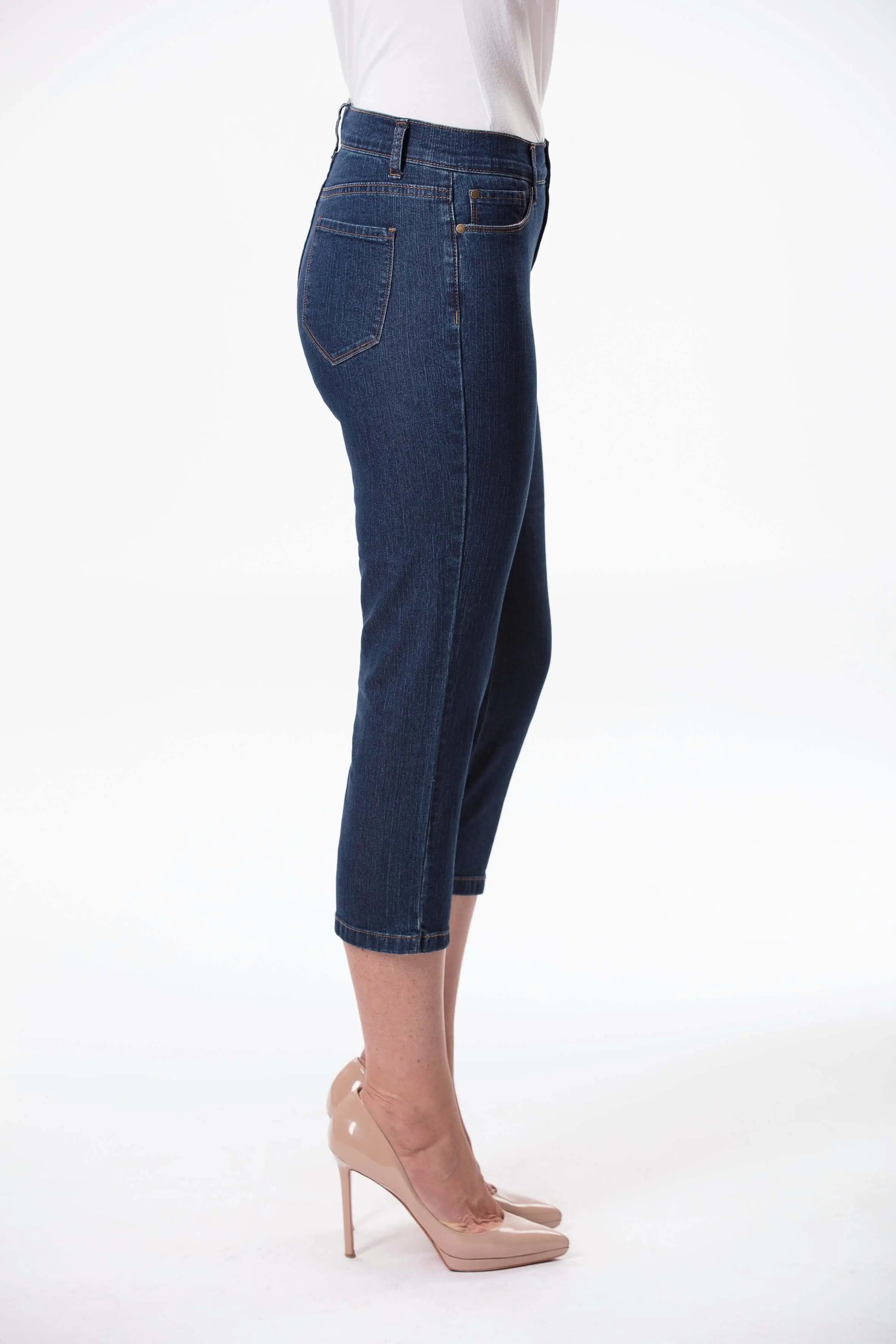 Vintage Alina Crop Denim Pants Corfu Easy Living