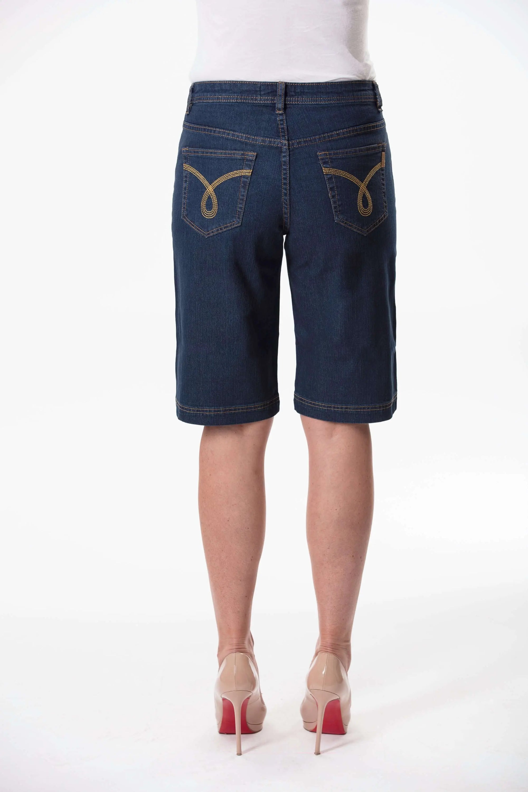 Vintage Wash Stretch Denim Shorts Corfu Easy Living