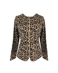W2158674 Leopard Zip Jacket Corfu Jeans