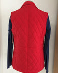 W2167637 Red Quilted Vest Corfu Jeans