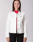 White Stretch Denim Jacket Corfu Easy Living