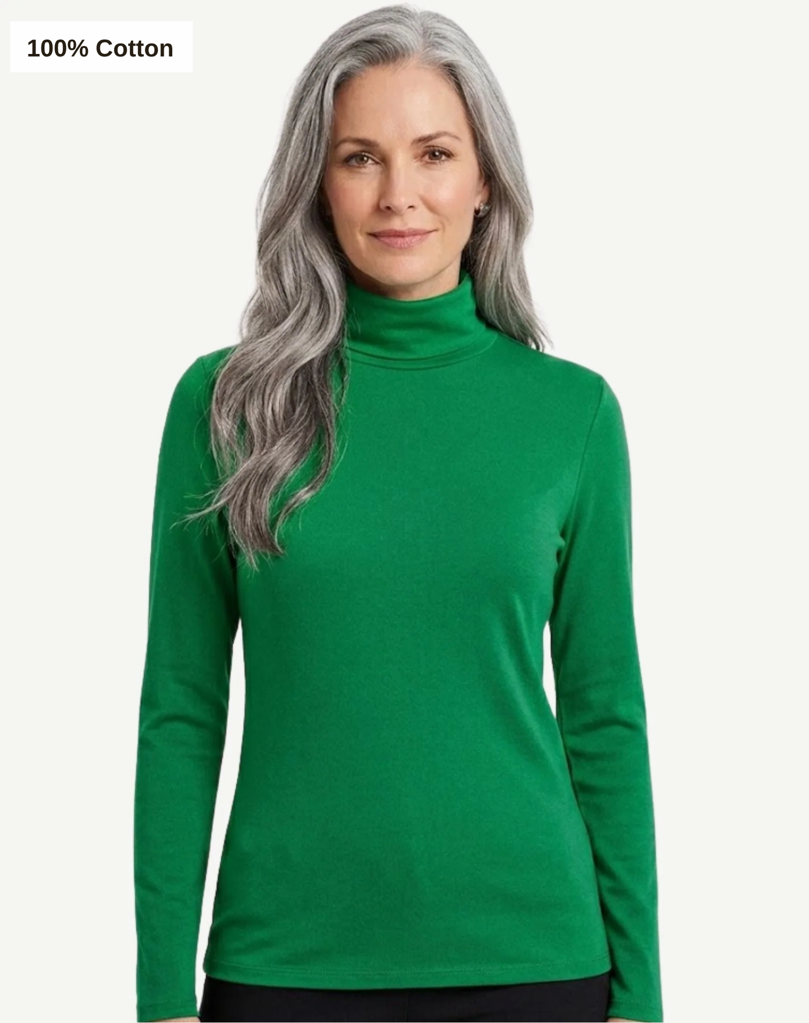 Essential Cotton Long Sleeve Turtleneck - Fairway Corfu Jeans