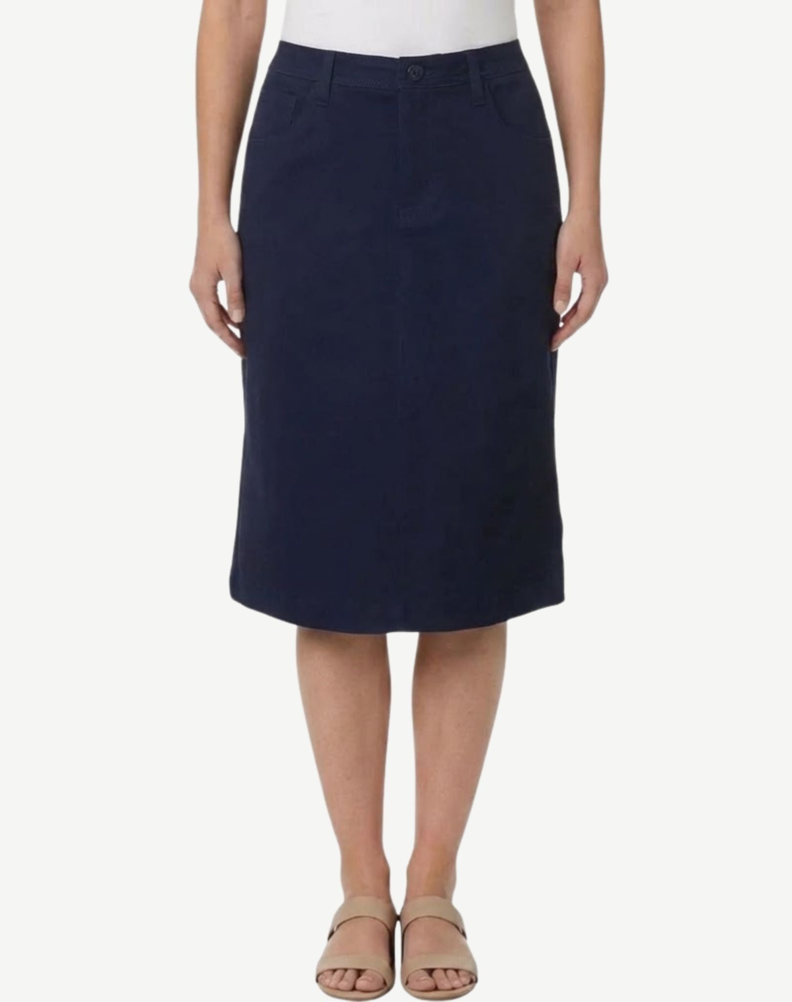 Ink Blue Knee-Length Skirt Corfu Jeans