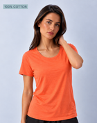 Tangerine Pima Cotton T-Shirt – 100% Cotton Crew Neck Tee