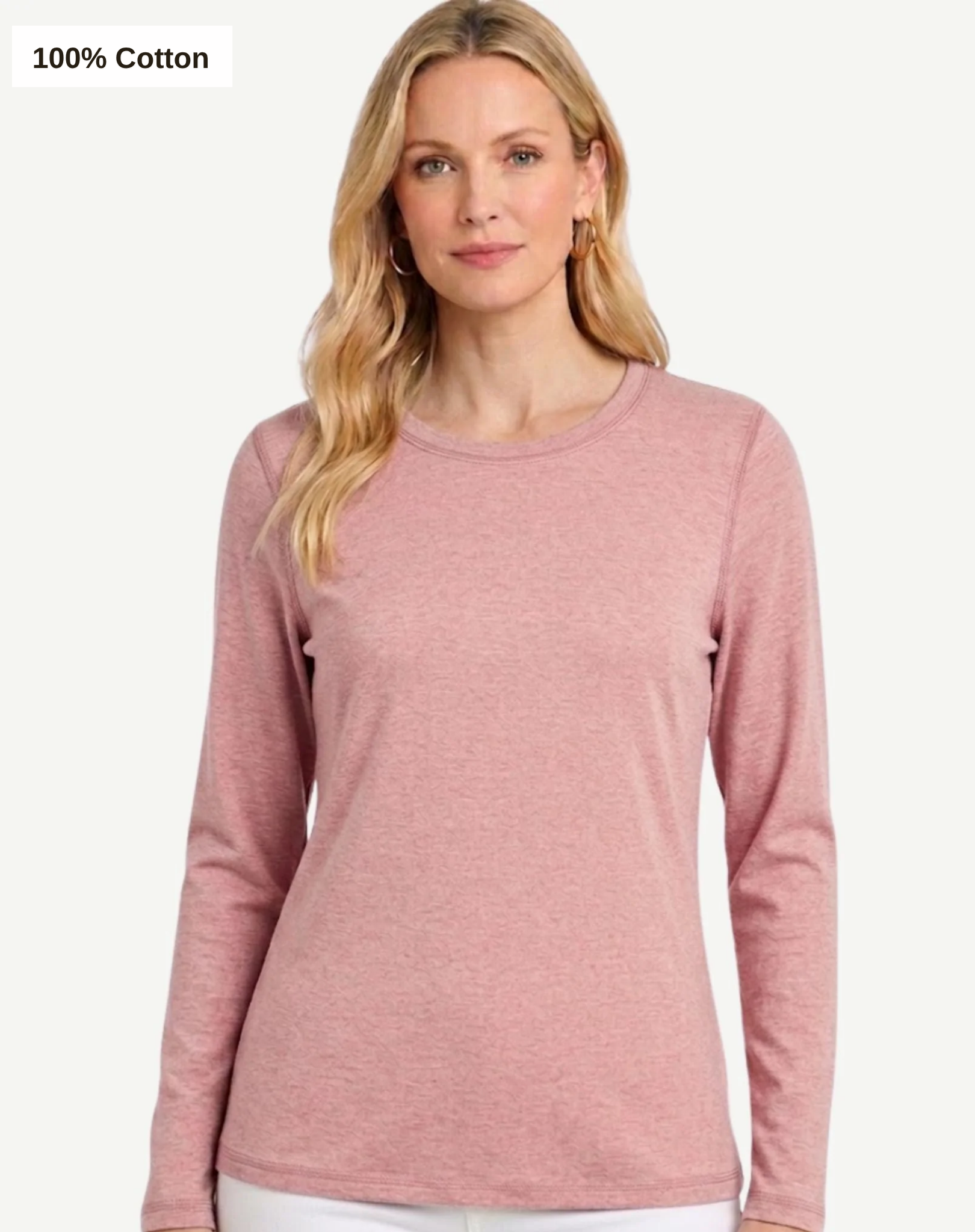 Essential Cotton Long Sleeve Tee - Cameo Corfu Jeans