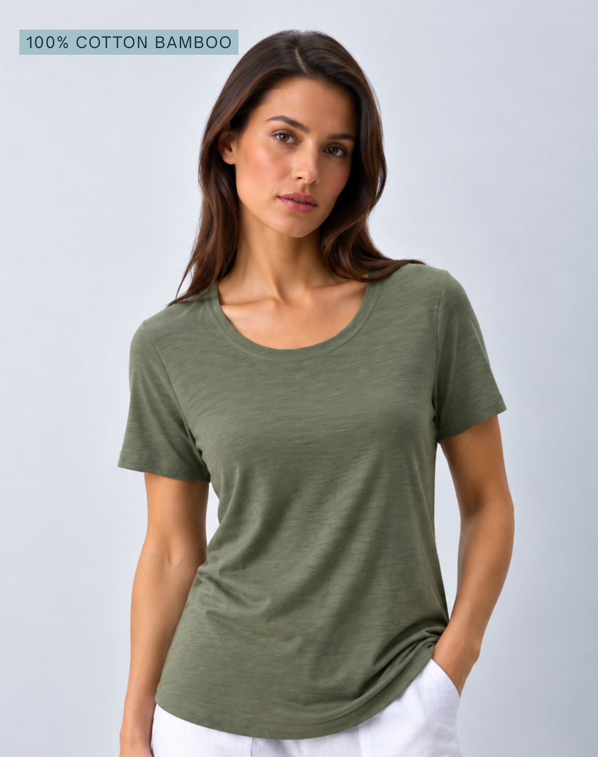 Safari 100% Cotton Bamboo Crew Neck Tee Corfu Jeans