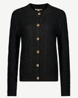 Black Cable Knit Long Sleeve Cardigan Corfu Jeans