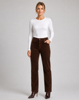 Dark Walnut 21W Stretch Cord Pants Corfu Jeans