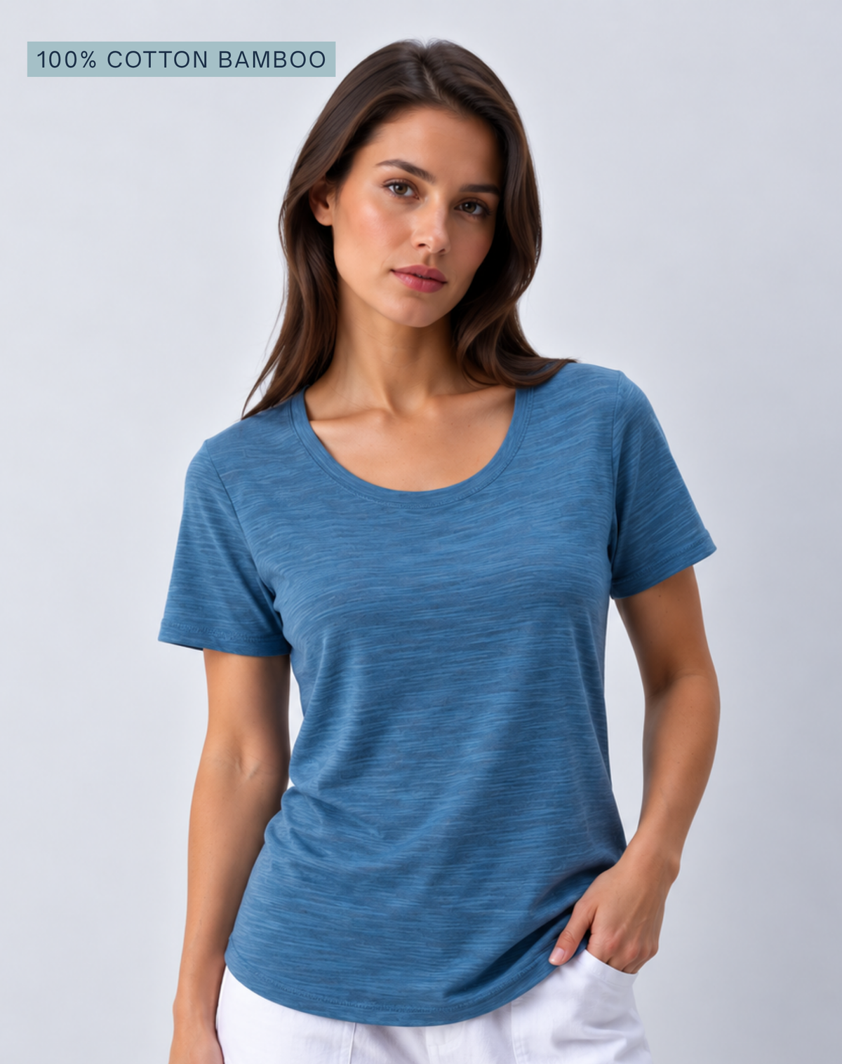 Riviera 100% Cotton Bamboo Crew Neck Tee Corfu Jeans