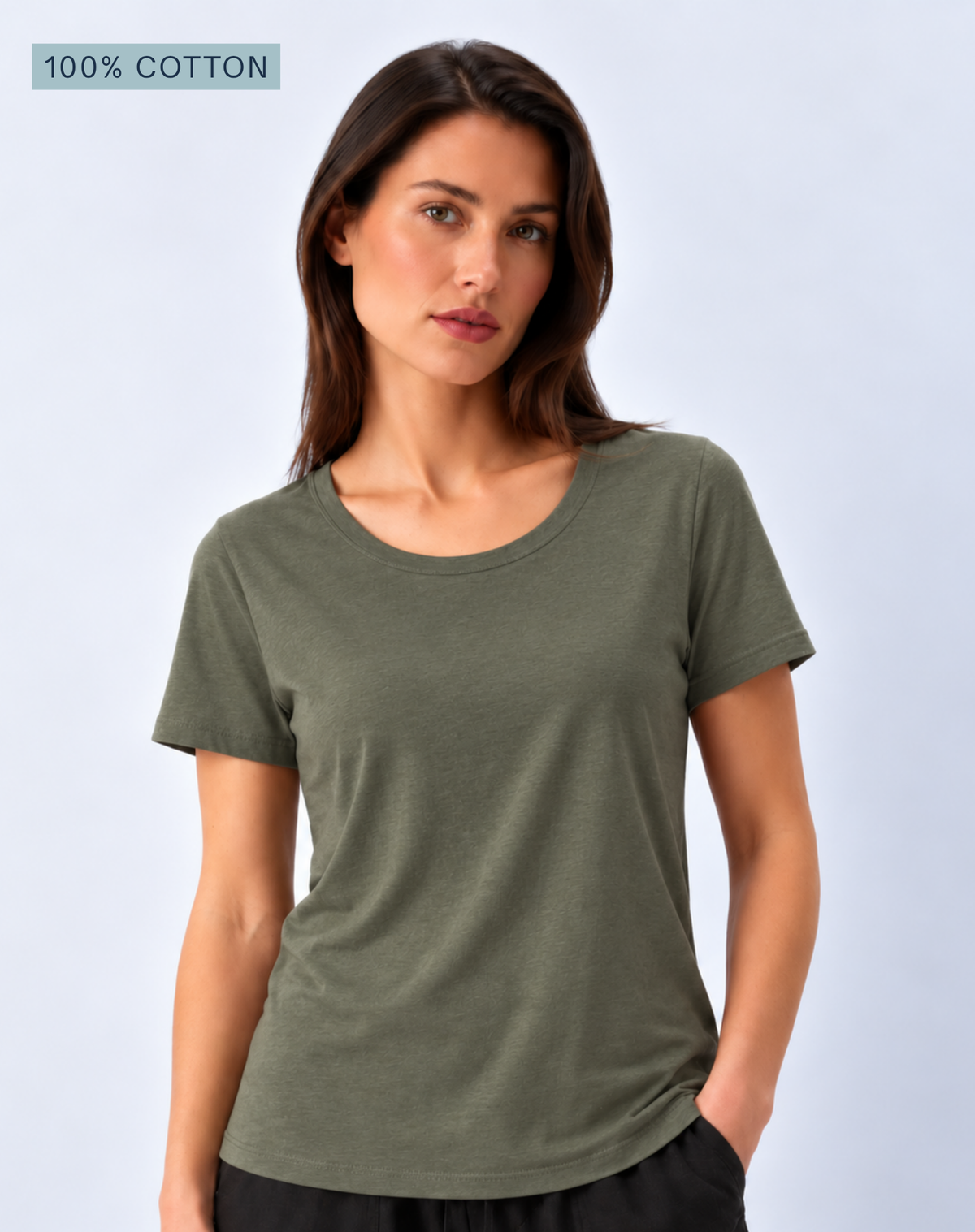Caraway Pima Cotton T-Shirt – 100% Cotton Crew Neck Tee Corfu Jeans