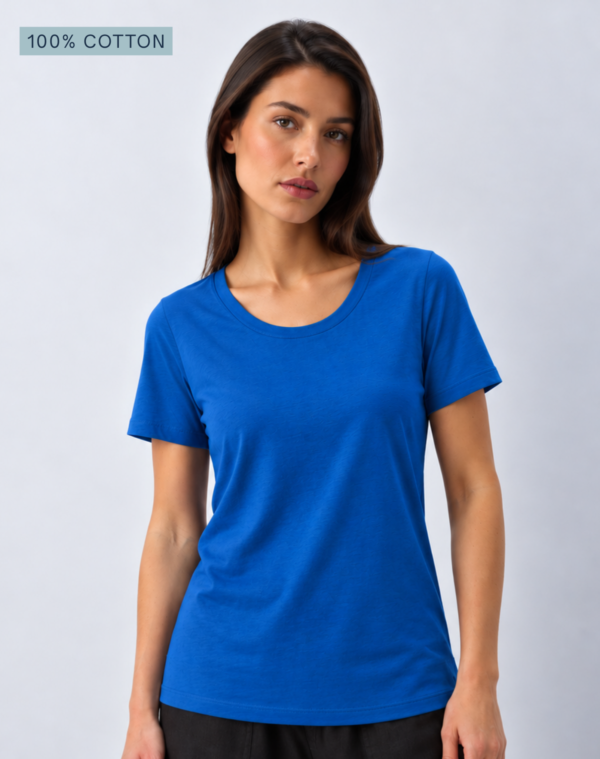 Sapphire Pima Cotton T-Shirt – 100% Cotton Crew Neck Tee Corfu Jeans